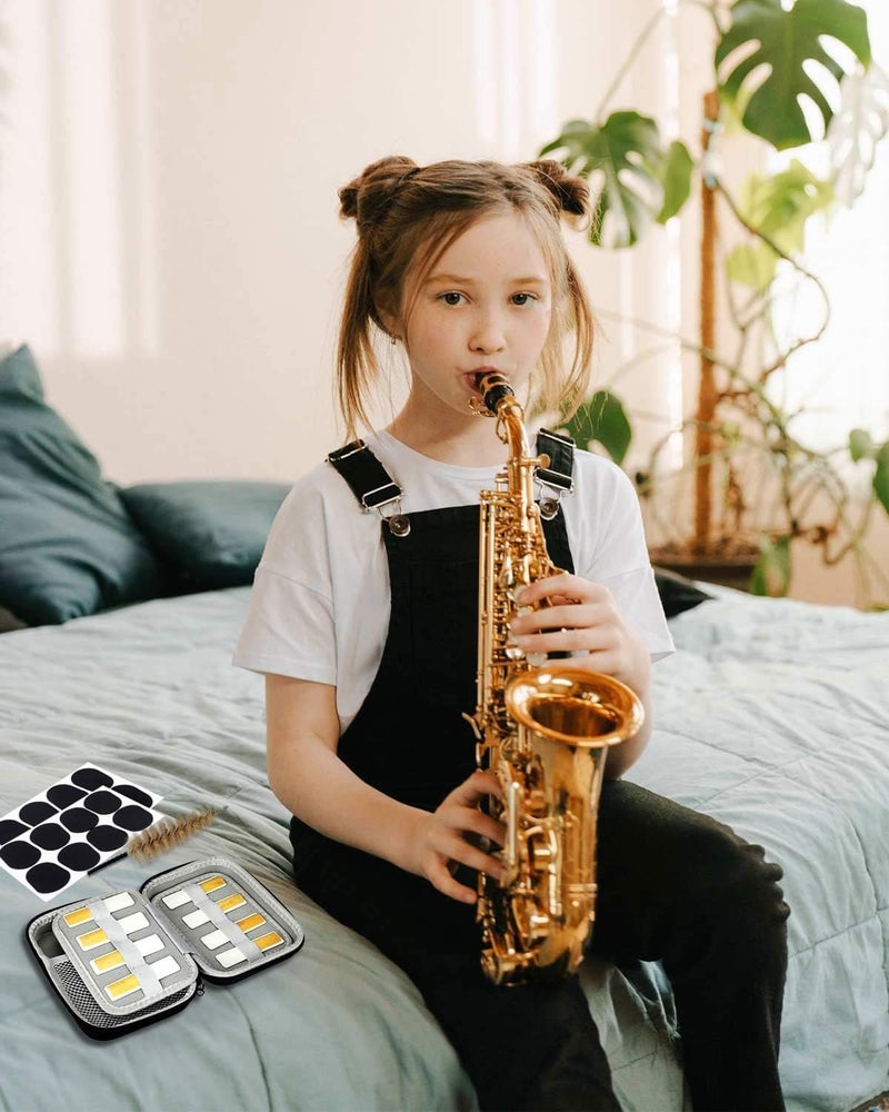 LMS Alto Saxophone Mouthpiece Kit with EVA Storage Case - Alto Sax Mouthpiece Accessories Kit for Beginners - Ligature 2.5 Reeds Cushions Cap Brush - Image 4
